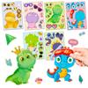 Pegatinas de Rompecabezas de Animales Pequeños de Gran Venta Transfronterizas de 6 Piezas/Paquete para Niños, Pegatinas de Cambio de Cara para Educación Temprana, Pegatinas de Rompecabezas de Educación Temprana para Bebés DIY