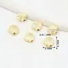 Cuentas Espaciadoras de Trébol de Cuatro Hojas Color-Conservante Chapadas en Oro de 18 Quilates para DIY Collar de Hilo Pulsera Espaciador Colgante D139