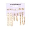 Venta Caliente Transfronteriza Nuevos Pendientes Conjunto de Moda Pendientes con Borlas Estilo Bohemio Geometría de Hojas 6 Pares de Pendientes