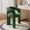 Banqueta de Maquiagem da Moda para Quarto de Menina, Banqueta de Maquiagem de Luxo Leve para Closet, Cadeira de Manicure com Encosto, Cadeira de Designer com Encosto Alto