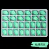 Rhinestones de Vidrio Fluorescente Cosidos a Mano con Recubrimiento Verde, Rhinestones Irregulares de Fondo Plano en Forma de Gota Marquise con Doble Agujero para Ropa, Zapatos, Sombreros y Accesorios de Bolsos DIY