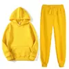 Nuevo conjunto de sudadera con capucha estilo europeo y americano, sudadera con capucha casual de corte holgado y pantalones de chándal, conjunto versátil de dos piezas