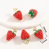 Colgantes de Colección de Frutas de Aleación de Dibujos Animados Pintados a Mano, Materiales para Accesorios de Pulsera y Aretes DIY Hechos a Mano