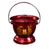 Escupidera Roja de Boda con Tapa Esmalte Dragón y Fénix Pato Mandarín Cubo de Dote para la Dote de la Novia Cubo de Orina para el Hogar