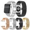 Adecuado para reloj inteligente Apple Watch, reloj de acero inoxidable con patrón de dragón y cadena con hebilla de mariposa para iWatch