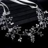 Europeu e americano requintado artesanal de ouro e prata cristal nupcial testa acessórios acessórios para o cabelo faixa de cabelo headwear vestido de noiva acessórios