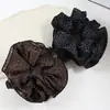 Scrunchie de Animal Print Leopardo para Outono e Inverno, Quatro Camadas, Acessório de Cabelo Versátil da Moda, Elástico de Cabelo Diário, Ornamento de Cabelo para Coque