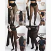 Nuevos Leggings Transparentes Negros Transfronterizos 2026 con Refuerzo de una Pieza, Forro de Lana, Pantalones Ajustados Transparentes con Costura Única al Frente y Atrás