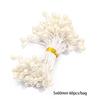 Flor de simulación blanca núcleo de flor flor diy hecho a mano flor envuelta fruta horquilla accesorios para el cabello materiales para accesorios