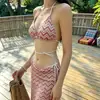Novo conjunto de biquíni de três peças europeu e americano transfronteiriço para 2026, um maiô de três peças para mulheres, perfeito para férias na praia