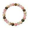 Temu Shein Tk Popular Transfronteiriço Pulseira Pedra Natural Pedra Olho de Tigre Cristal Rosa Pedra Vermelha da Rede Pulseira Anti-Ansiedade