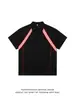Camisa polo de solapa de peso pesado estilo americano para hombre, de manga corta, para verano, moderna, casual, corte holgado, camiseta de media manga