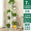 Soporte de flores de hierro de pie para macetas de flores estante de decoración para sala de estar interior balcón estante de ahorro de espacio de varias capas estante de rábano verde