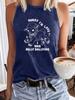 Chaleco Grande de Verano Casual sin Mangas con Patrón de Oveja Cómoda Camiseta de Mujer Ropa de Mujer Transfronteriza