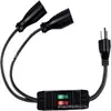 American Standard con interruptor impermeable, cable de extensión corto y resistente de 1875 W, color negro, Tian Tai