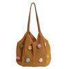 Bolso Tejido Floral de Estilo Perezoso Transfronterizo para Mujer 2026 Nuevo Modelo Bolso de Hombro Bolso Tote de Gran Capacidad Bolso Grande para Viajar al Trabajo
