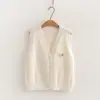 Conjunto de Dos Piezas para Mujer Estilo Dulce Universitario Japonés Dibujo Animado Corazón Conejo Chaleco + Camisa con Cuello de Corbata Otoño 2026 26057