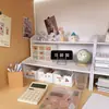 Prateleira de mesa de camada dupla com acabamento em renda, estação de trabalho de mesa estilo gaveta de alta qualidade, rack de armazenamento multicamadas simples e personalizável