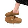 2025 Novas Sandálias de Dedo Birkenstock Retrô Femininas Moda Primavera e Outono Solado Grosso Couro Nobuck Sapatos Birkenstock Meio Chinelos Atacado