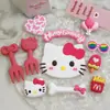 Dibujos Animados Amor KT Hello Kitty Letra PVC Goma Suave Accesorios DIY Funda para Teléfono Móvil Zapatillas Funda para iPad Piezas Decorativas para Taza de Agua