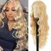 Peluca de Fibra Sintética Teñida en Degradado de Cabeza Completa con Encaje Cabello Largo y Rizado para Mujeres Europeas y Americanas Exportación del Fabricante Amazon