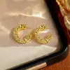 Pendientes de Aro C Martillados con Conservación de Color Patentada de la Marca Mesurely, con un Aspecto Sencillo y de Alta Gama, Exclusivamente para Ventas Transfronterizas y Dropshipping