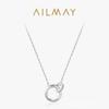 S925 prata esterlina amor bloqueio micro-incrustado colar feminino amazon cross-border venda quente luz de luxo nicho cruz colar jóias lote