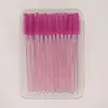 Cajas de Cepillos para Pestañas al por Mayor con Mangos de Cristal, Cepillos de Colores, Cepillos para Pestañas de Doble Propósito, Paquete de 50 Piezas de Cepillos para Pestañas