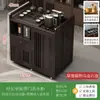 Mesa de té móvil, mesa de té pequeña, gabinete de té para el hogar con ruedas, carrito de té, mesa de té Kung Fu, tetera, juego de bandeja para juego de té integrado