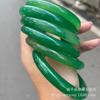 Pulsera de ágata verde de Brasil al por mayor calcedonia verde hielo rey retro barra redonda pulsera de jade pulsera de belleza pulsera tintineante