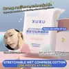 Hoja de Algodón con Compresa Húmeda XUXU para Rostro, Hoja de Papel de Máscara Elástica de Algodón, Toalla de Maquillaje con Agujeros, Toalla de Compresa Húmeda Transfronteriza para Rostro
