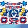 24 PIEZAS Venta Caliente Transfronteriza Película de Aluminio Traje de Globos de Cumpleaños Juguete de Dibujos Animados para Niños Globo Decoraciones para Fiesta de Cumpleaños