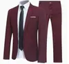 Novo terno masculino transfronteiriço de duas peças, blazer formal profissional de negócios para padrinhos e noivos, traje de casamento