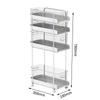 Cozinha Gap Armazenamento Rack Piso Multi-camada Ultra-estreito 18cm Carrinho Geladeira Gap Rack Parede 20cm Rack Side Storage Rack