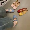 Zapatos Mary Jane vintage estilo francés para mujer, nuevo modelo 2025, zapatos planos de ballet con una sola tira y corte bajo