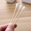 Hisopo de algodón desechable de doble cabeza para uso diario, palo de bambú, hisopo de algodón para maquillaje, bolsa para hisopos de algodón para limpieza, fabricante de hisopos de algodón sanitarios