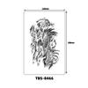 Inglês pequeno braço completo tatuagem dark wolf head letter tatuagem impermeável suor fábrica atacado carta grande imagem braço flor