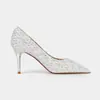 Zapatos de Tacón Alto Apuntados Hechos a Medida Transfronterizos de Fábrica Original para Mujer con Tacones Finos, Adecuados para Cheongsam, Zapatos de Boda de Correa Única