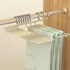 Colgador de ropa con recubrimiento de plástico antideslizante para pantalones de ganso perchero para corbatas audaz en forma de Z almacenamiento doméstico dormitorio secado multifuncional venta al por mayor