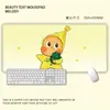 Mouse pad criativo de folha de toranja, extra grande fofo de desenho animado com apoio de pulso para dormitório, pad de mesa, mouse pad para estação de trabalho