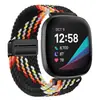 Adecuado para correa Fitbit Versa 4, Sense bucle tejido de nailon con cierre magnético de metal Versa 2