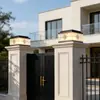 Luz de Tampa de Poste Solar à Prova d'Água para Exterior Luz de Jardim Luz para Muro de Portão de Viela Jardim Luz de Poste de Portão Paisagístico