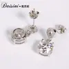 Luxo Leve Brincos de Diamante de 4 Quilates Cor D Diamante Moissanite Brincos Femininos Elegantes Moda Brincos de Prata Esterlina S925 High-end Versátil