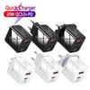 Cargador de carga rápida PD de 20 W, 4 A, cabezal de carga británico y europeo, adaptador de carga rápida tipo C QC3.0, fabricante.