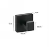 Conjunto de 5 Peças de Ferragens para Banheiro Moderno Minimalista de Aço Inoxidável 304 Preto Fosco, Conjunto de Acessórios para Banheiro com Instalação por Furo