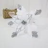 Decoraciones Navideñas 27cm Flores de Navidad Floreros para Árbol de Navidad Arreglos Florales Fiesta de Bodas Decoración de Atmósfera para el Hogar Flores Artificiales