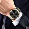 Reloj para Hombre Lige/Lige Sencillo y Moderno Doble Calendario Resistente al Agua Reloj de Cuarzo Reloj de Negocios