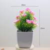 Atacado simulação planta plástico rosa vaso interior decoração para casa plástico mini bonsai restaurante decoração de mesa