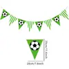 Amazon Tema de Fútbol Mantel Desechable Mantel Banderín de Guirnalda Adorno de Panal Decoraciones para Fiesta de Cumpleaños