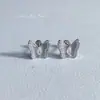 Pendientes de Mariposa de Diamante Flash para Mujer Pendientes de Lujo Ligero Celebridad de Internet de Corea del Sur Exquisitos Moda Elegante